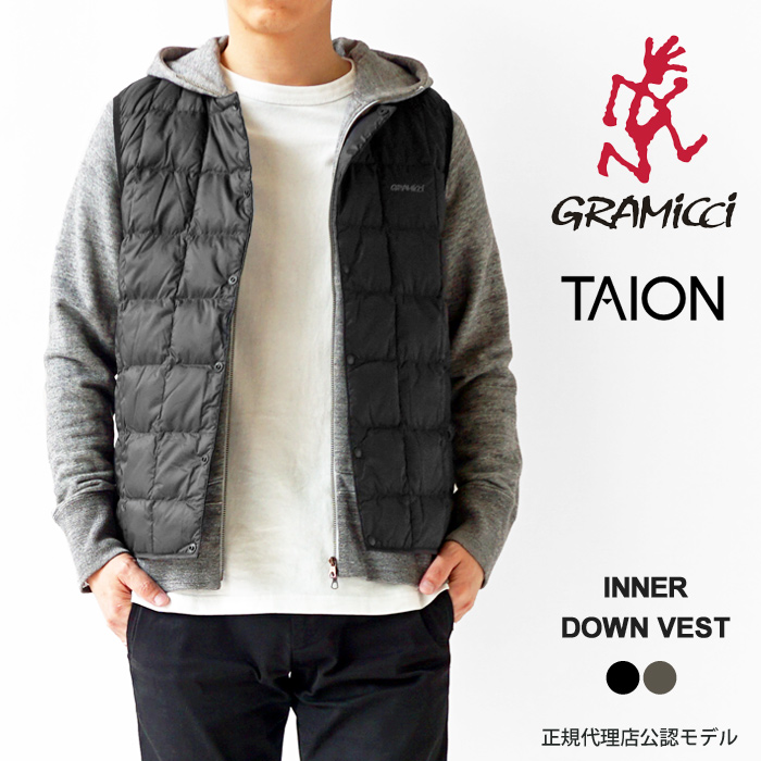 グラミチ タイオン インナー ダウンベスト メンズ レディース GRAMICCI TAION コラボ INNER DOWN VEST  G3FU-J100-TG≪★返品交換対象外≫