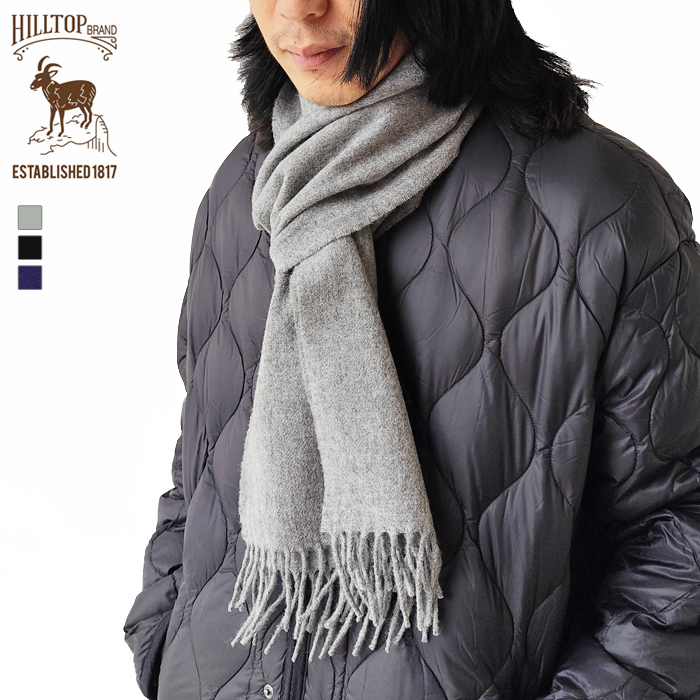 Hilltop（ヒルトップ） マフラー 無地 Lambswool Scarf PLAIN