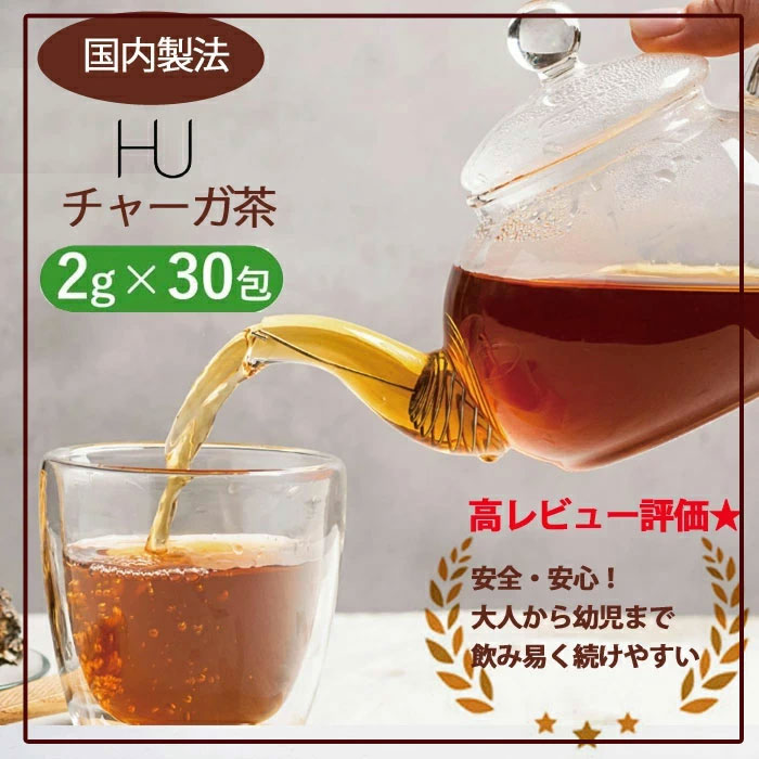 HU チャーガ茶 健康茶 ティーパック (2g×30包入)60g チャーガ 100% 無添加 カバノアナタケ 国内精製 正規販売店  (ゆうパケット対象)(クーポン対象外) : hu-chaga-teapack-2gx30 : J-piaplus - 通販 - Yahoo!ショッピング