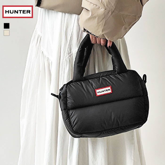 【美品】【HUNTER ハンター】 定価19,800円 ボストンバッグ 黒 イントレピッド エクストラ パフド ミニ ボストン （ボストンバッグ