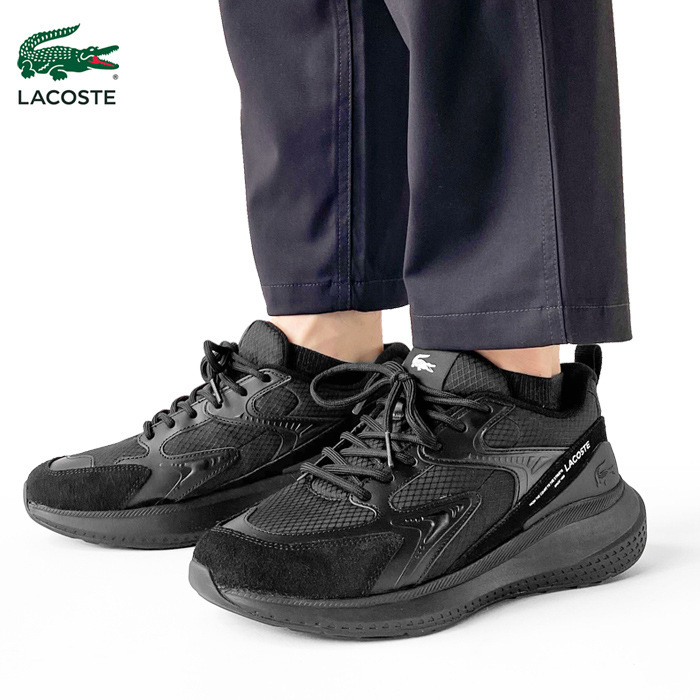 ®*子様 新品LACOSTE ラコステスニーカブラックxネイビー24.5 LACOSTE（ラコステ） スニーカー メンズ LACOSTE L003 EVO 124 3 SMA
