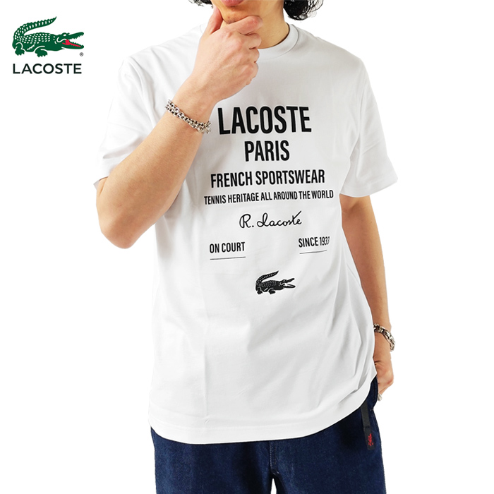 LACOSTE（ラコステ） Tシャツ メンズ タイポグラフィTシャツ 半袖