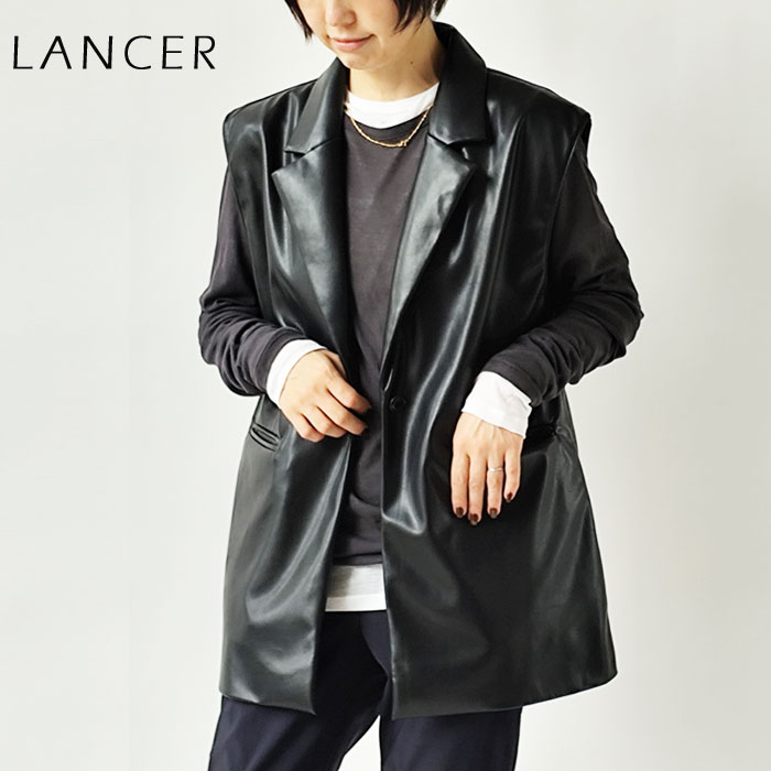 ランサー LANCER ベスト ジレ GILLE ECO LEATHER エコ レザー 