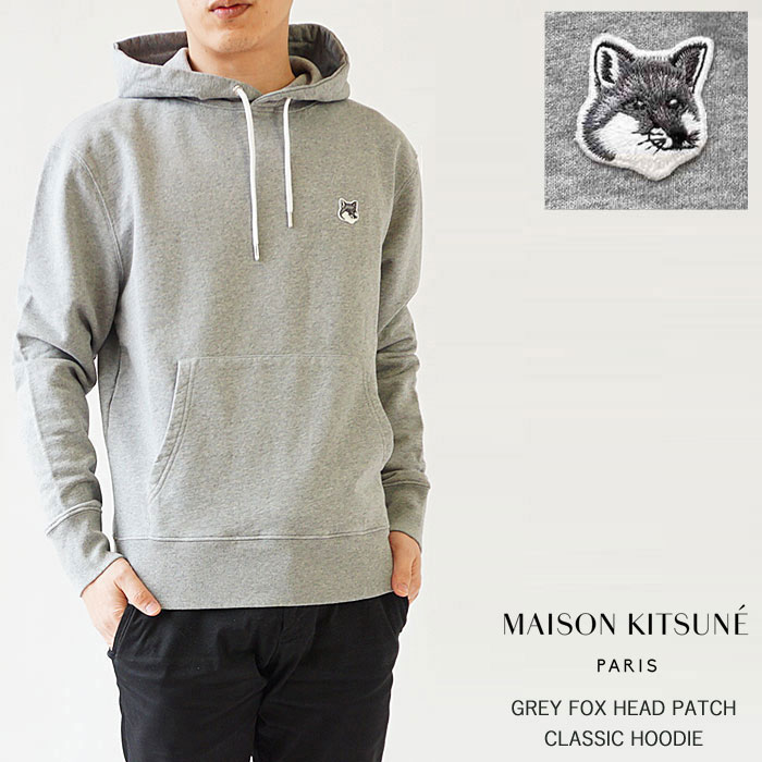 MAISON KITSUNE メゾンキツネ スウェット パーカー プルオーバー 長袖 メンズ レディース GREY FOX HEAD PATCH  CLASSIC HOODIE (GU00335KM0002) :MAISONKITSUNE-GU00335KM0002:ジェイピアプラス 通販  