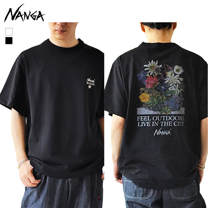 NANGA（ナンガ） NANGA Tシャツ メンズ ECO HYBRID VINTAGE FLOWER TEE