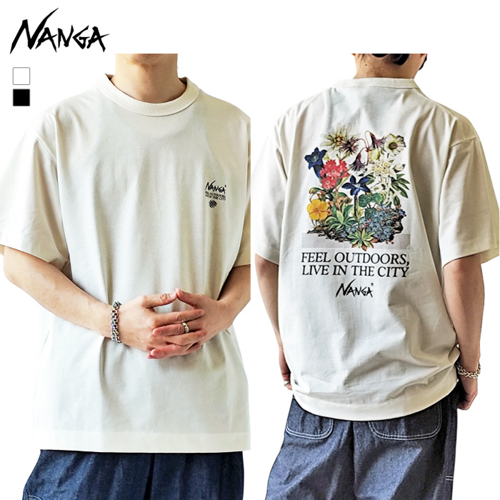 NANGA（ナンガ） NANGA Tシャツ メンズ ECO HYBRID VINTAGE FLOWER TEE