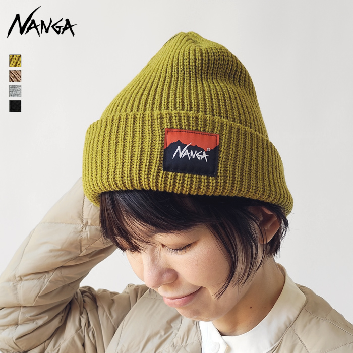 NANGA（ナンガ） ニットキャップ 帽子 BOX LOGO BULKY BEANIE ボックス