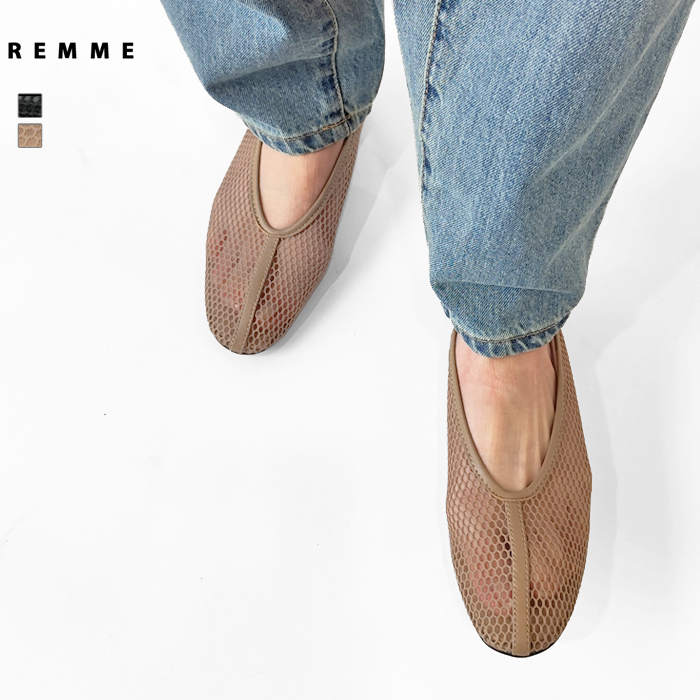 REMME フラットシューズ ZH-6410-ME メッシュ REMME レメ パンプス 靴 レディース ZH-6410-ME メッシュ