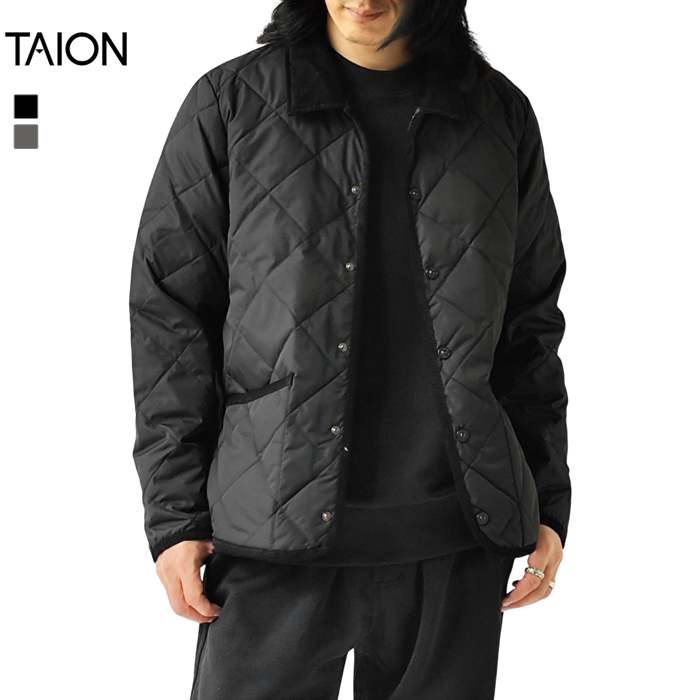 TAION（タイオン） ダウン キルティング ジャケット シティ パイピング