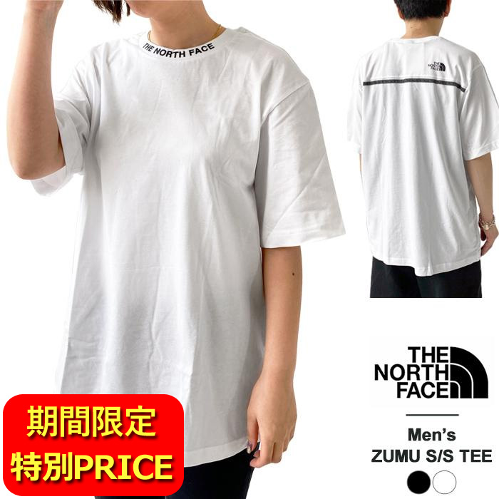 ノースフェイス THE NORTHFACE Tシャツ メンズ Men's ZUMU S/S TEE 首元 ロゴ リブ NF0A87DD 半袖  クルーネック (ゆうパケット対象)