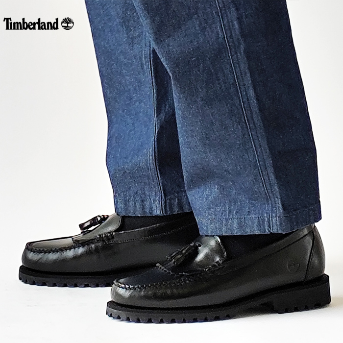 ティンバーランド Timberland タッセル ローファー シューズ AUTHENTIC LOAFER SHOE オーセンティック ローファー メンズ ブラック 25.5cm-27.0cm 0A2MSC W02の画像