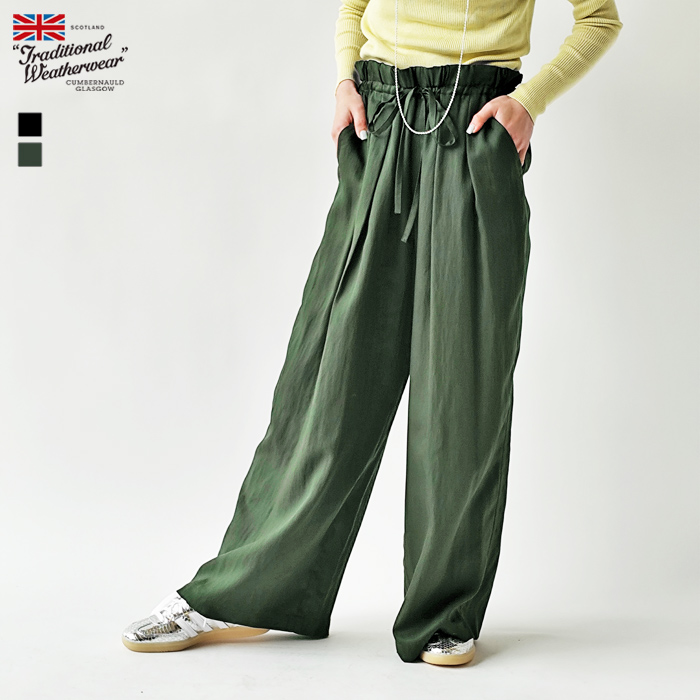 Traditional Weatherwear ワイドパンツ Mサイズ オリーブ 正規販売店) トラディショナル ウェザーウェア Traditional