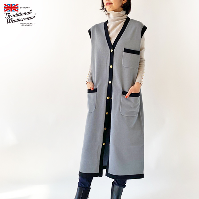 新品 トラディショナルウェザーウェア キルティング ロング ジレ ベスト Traditional Weatherwear（トラディショナル ウェザーウェア