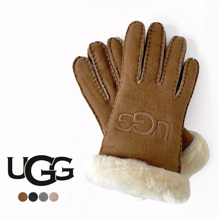 アグ 手袋 レディース UGG W SHEEPSKIN EMBROIDER GLOVE シープスキン...