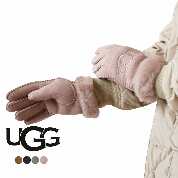 アグ 手袋 レディース UGG W SHEEPSKIN EMBROIDER GLOVE シープスキン...