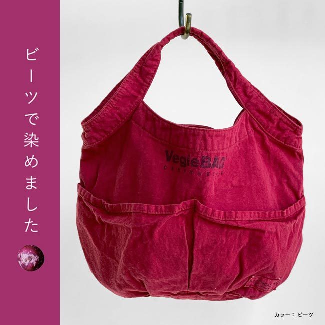 VegieBAG ベジバッグ バケットバッグ キャンバス ミニ トートバッグ ランチバッグ エコバッグ 野菜染め ボタニカル ダイ  (BD-205/206) (ゆうパケット対象)