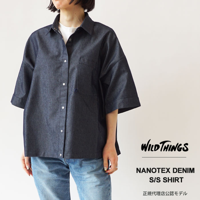 WILD THINGS ワイルドシングス デニムシャツ ナノテックス デニム シャツ WTW23010KB レディース ≪★返品交換対象外≫｜j-piaplus｜02