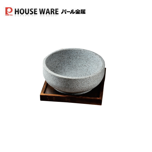 パール金属 韓国式石焼きビビンバ鍋18cm 置台付 H-2709 : J