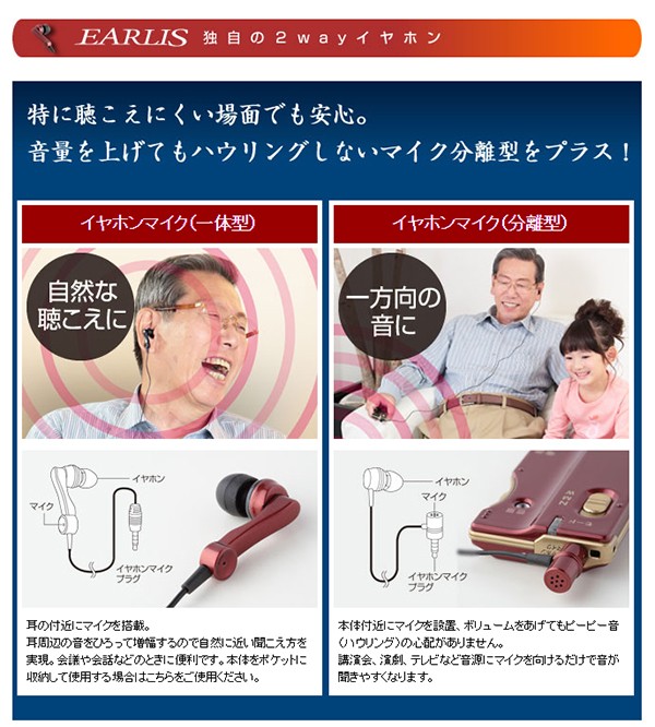 市場 朝日電器 2Way集音器 ネイビーブルー EARLIS