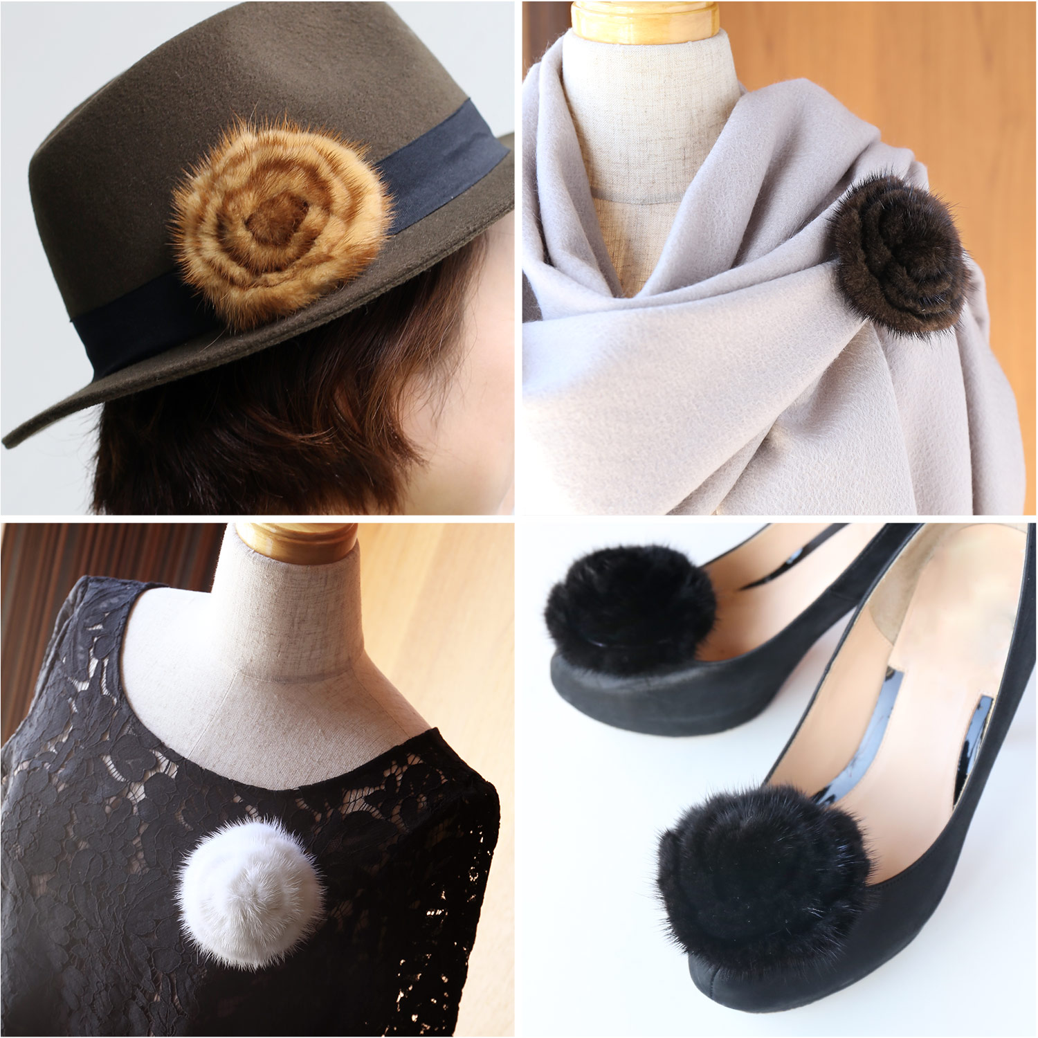 sankyo shokai（三京商会） ［期間限定価格］ファー コサージュ