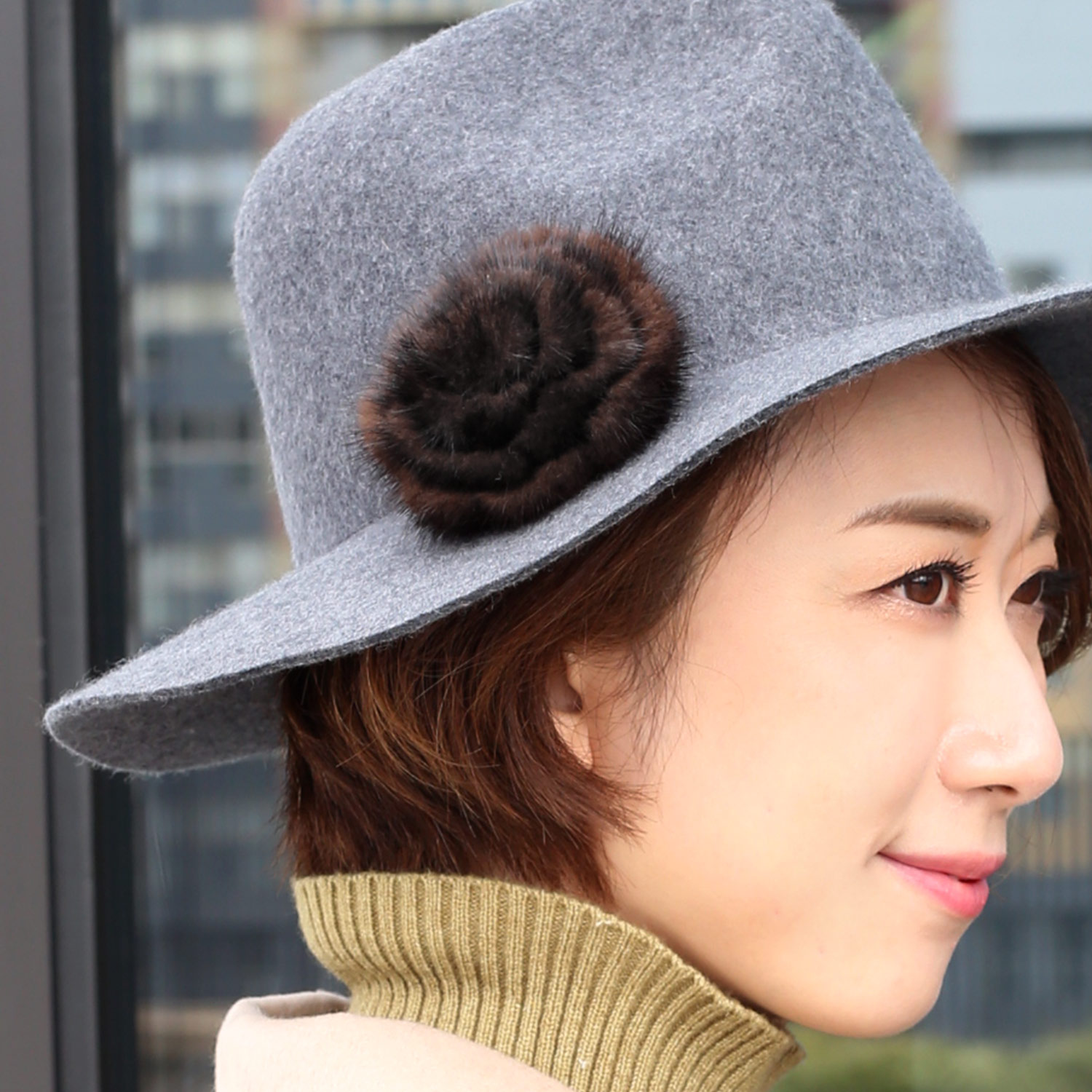 sankyo shokai（三京商会） ファー コサージュ ブローチ アクセサリー