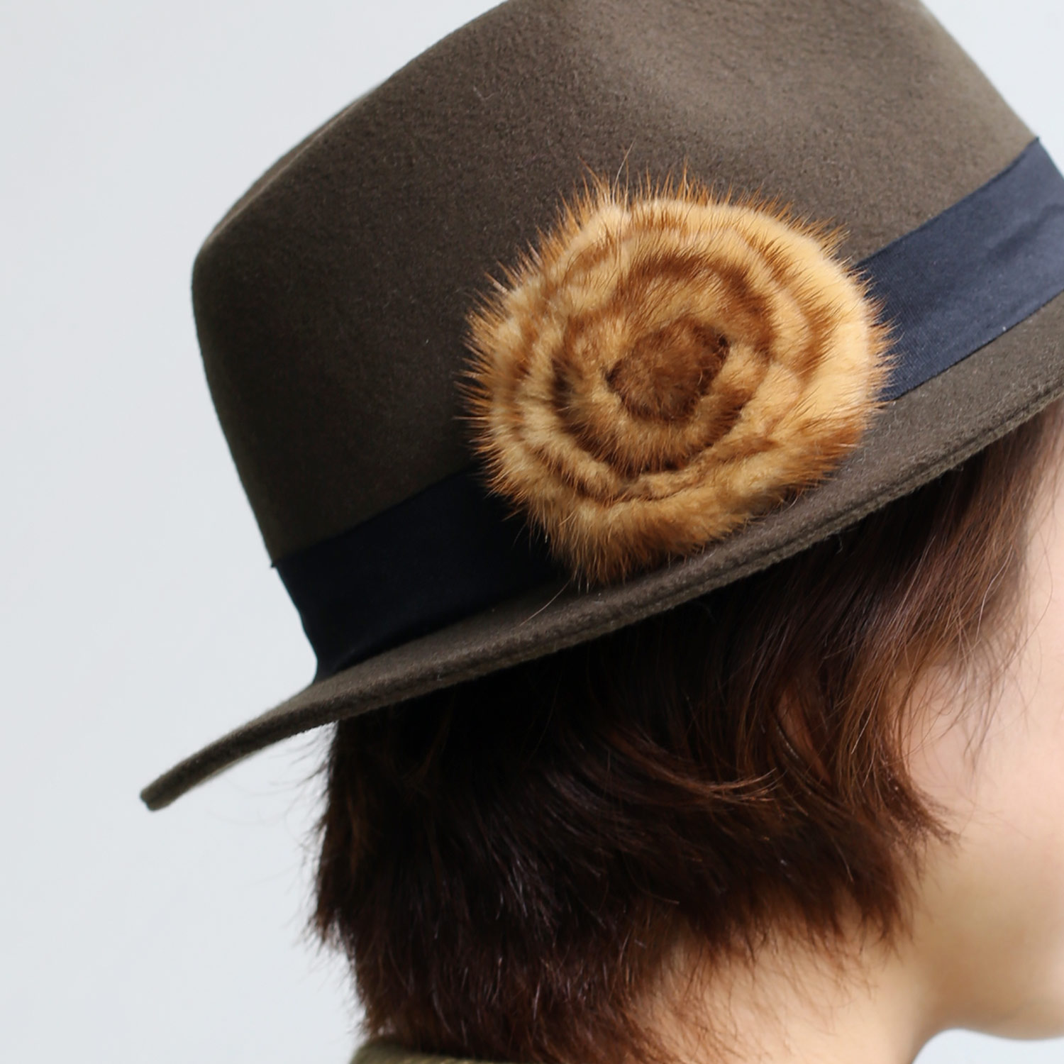 sankyo shokai（三京商会） ファー コサージュ ブローチ アクセサリー