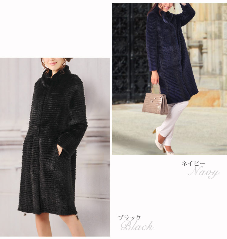 sankyo shokai（三京商会） 毛皮 マスクラット ロング コート