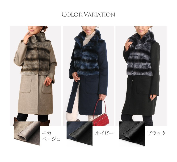 美品✨アルボレンテ レッキスファー ニット コンビ ロングコート 人気横段 毛皮 美品✨アルボレンテ レッキスファー ニット コンビ ロングコート 人気