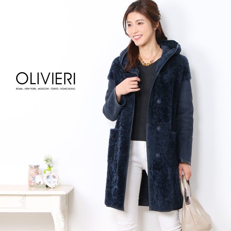 OLIVIERI ［オリヴィエリ］ シェアード ムートン ロング コート ダブル