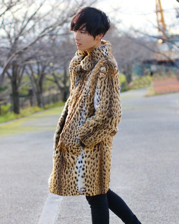 sankyo shokai（三京商会） 毛皮 レオパードキャット ファー コート