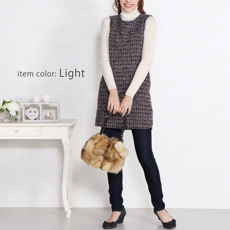 sankyo shokai（三京商会） セーブル ファーバッグ ポンポン デザイン