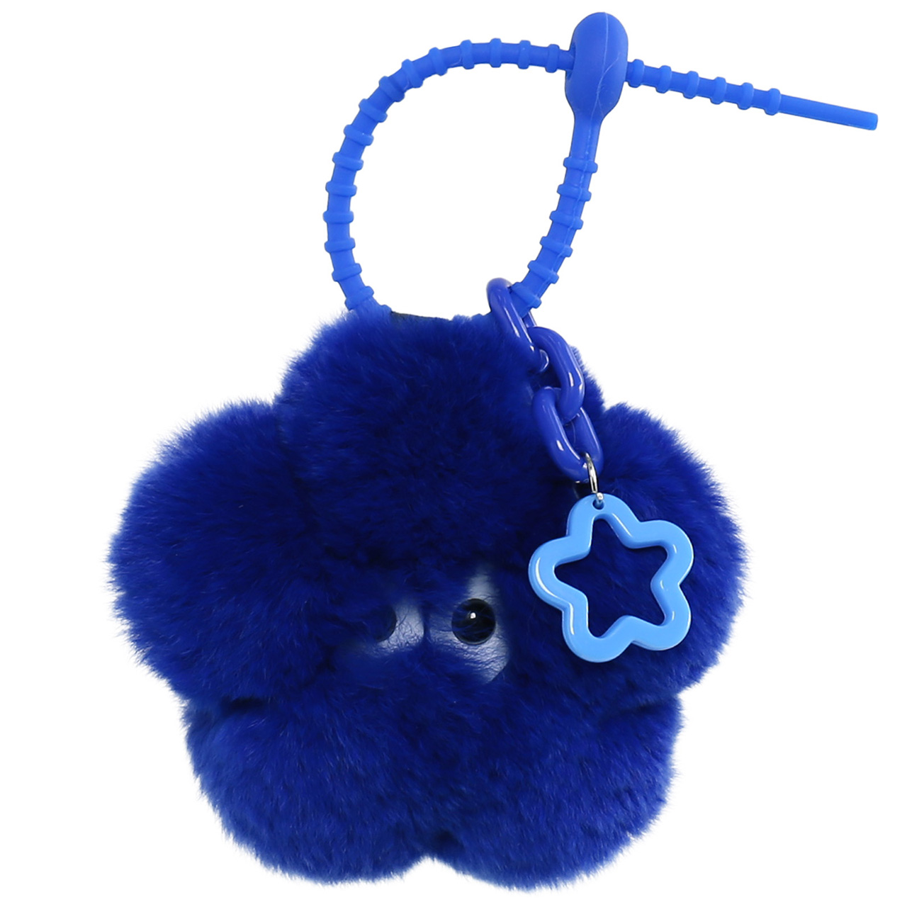 sankyo shokai バッグチャーム ファー チャーム フラワー キーホルダー