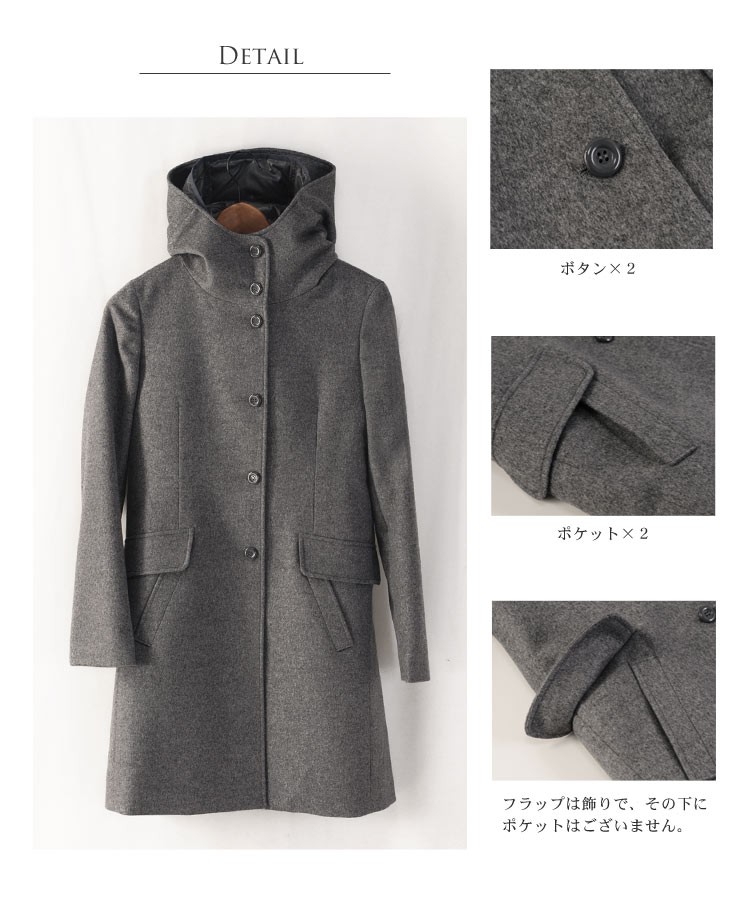 sankyo shokai（三京商会） [10%offクーポン]カシミヤコート フード