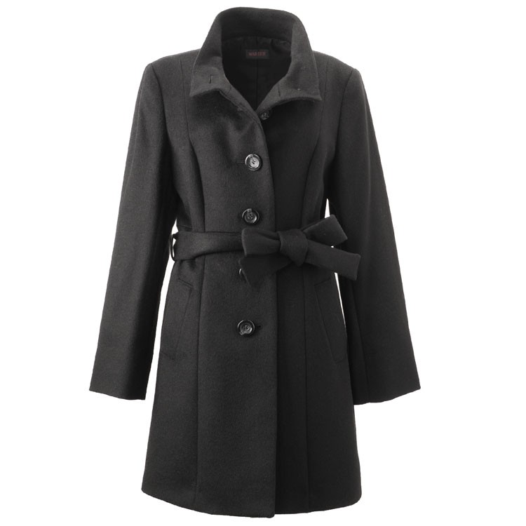 カシミヤ ステンカラー コート レディース ベルト付き Aライン ブラック 7号 9号 11号 13号 No ギフト Sankyo Shokai 三京商会 通販 Paypayモール