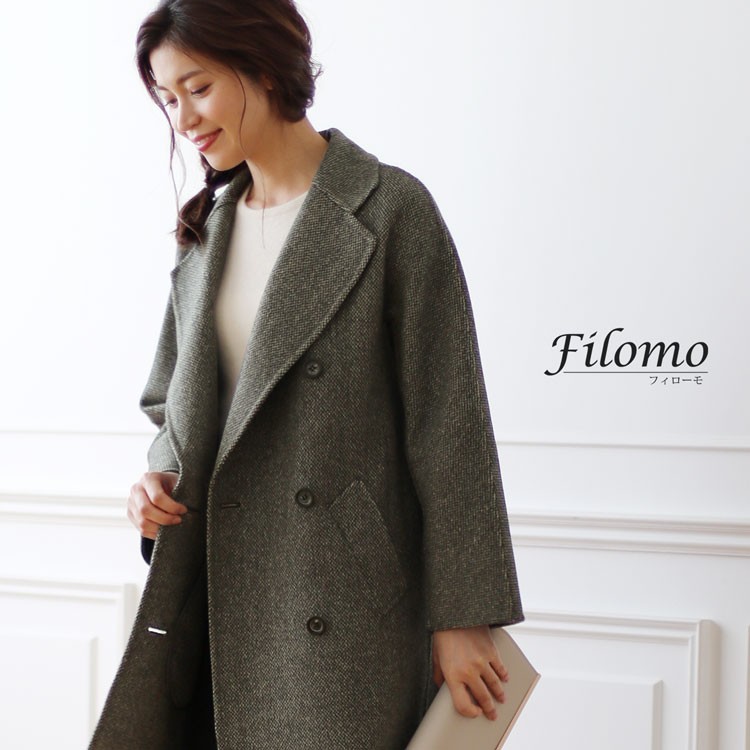 Filomo チェスターコート レディース 秋冬 カシミヤブレンド