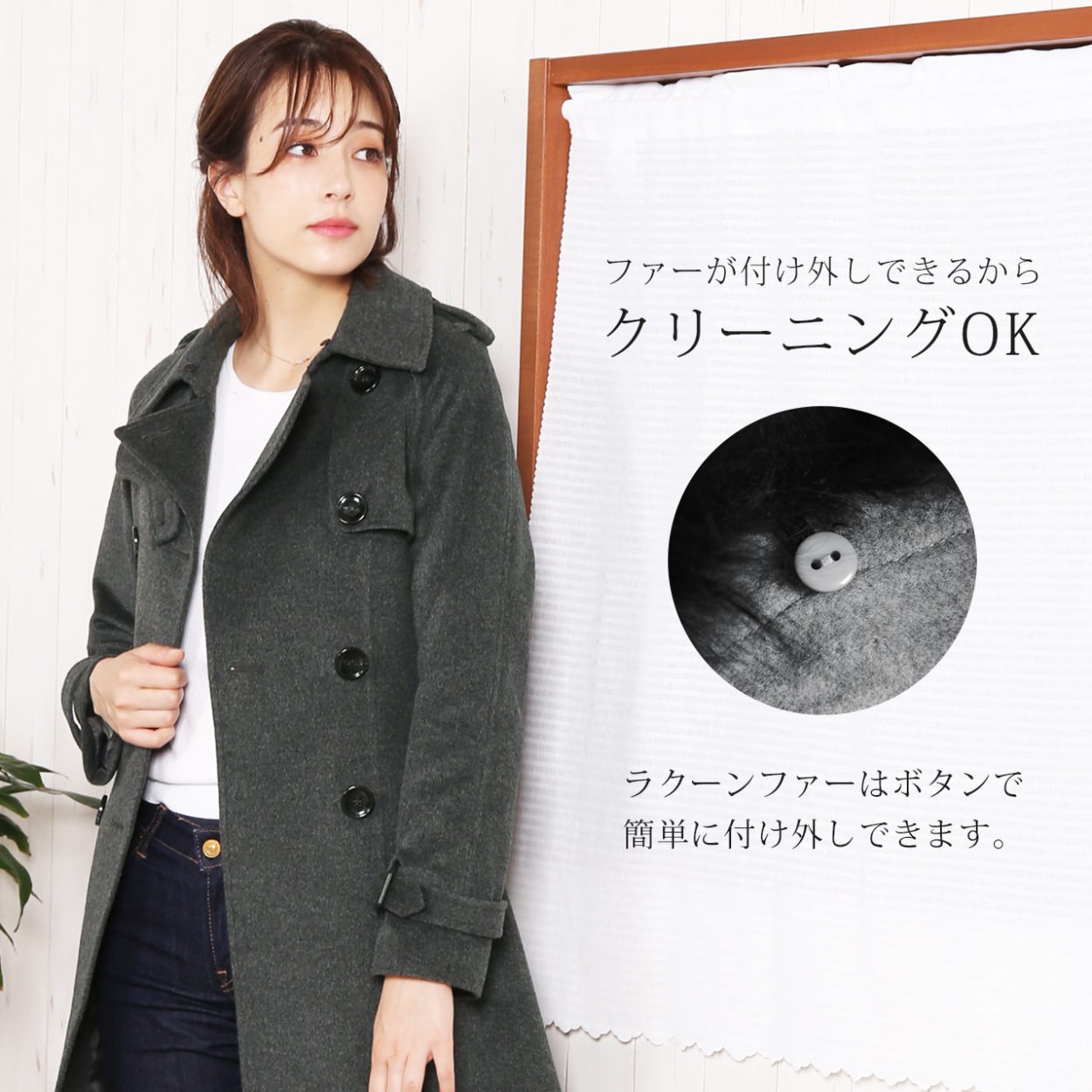 Filomo ブランド トレンチコート レディース 冬 厚手 大きい
