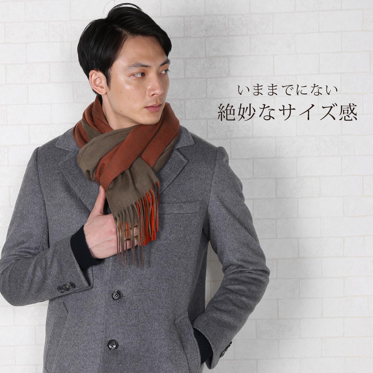 Filomo カシミヤ マフラー 100% 無地 メンズ ストール (02000277