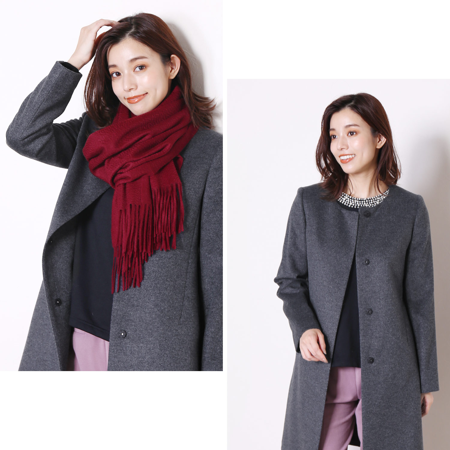 sankyo shokai（三京商会） カシミヤ ブレンド ウール ロング コート