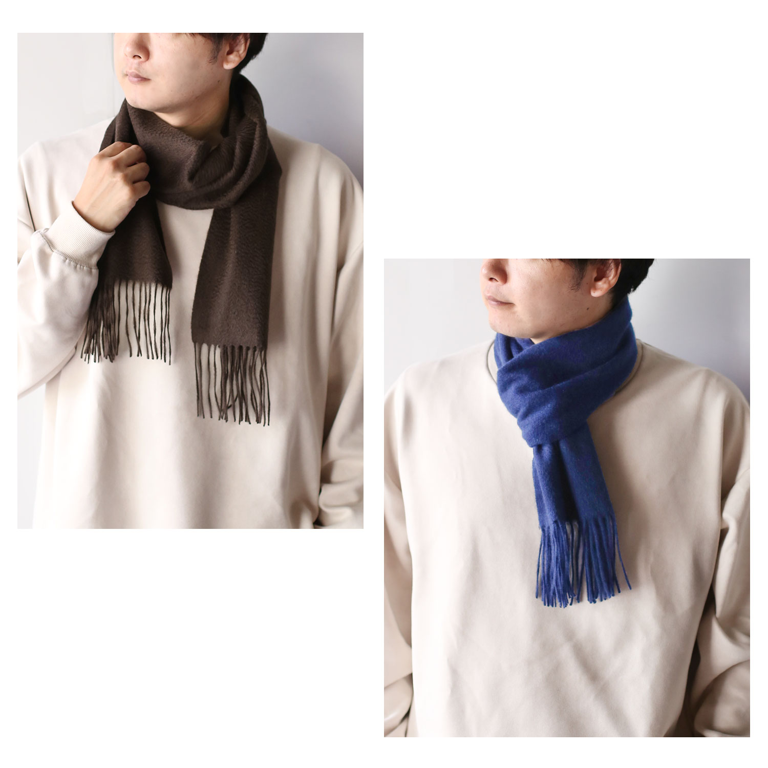 sankyo shokai（三京商会） カシミヤ 100% マフラー フリンジ付き