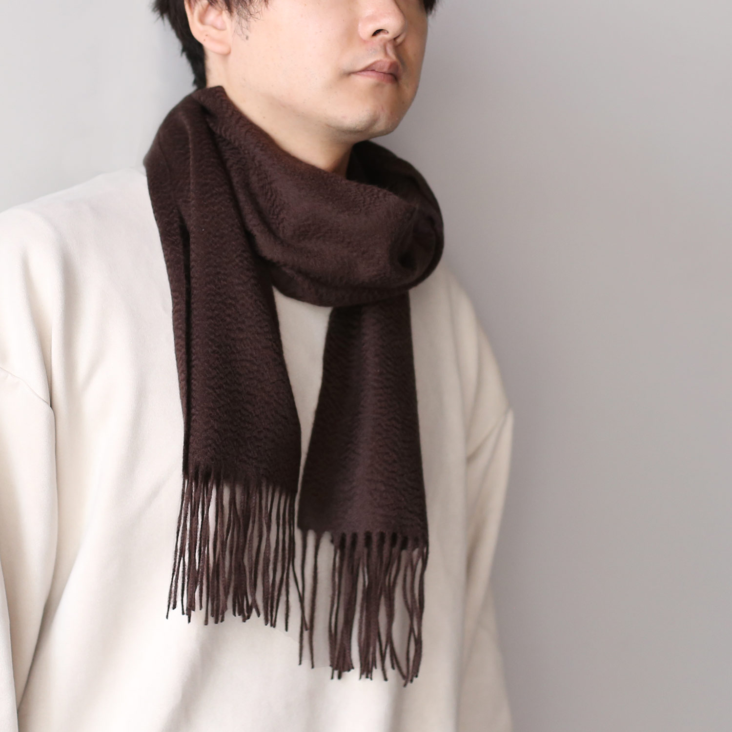 sankyo shokai（三京商会） カシミヤ 100% マフラー フリンジ付き