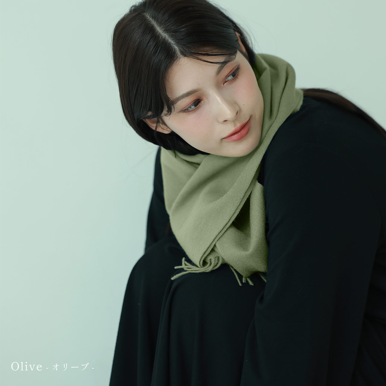 カシミヤ ブレンド マフラー filomo ベージュ チェック