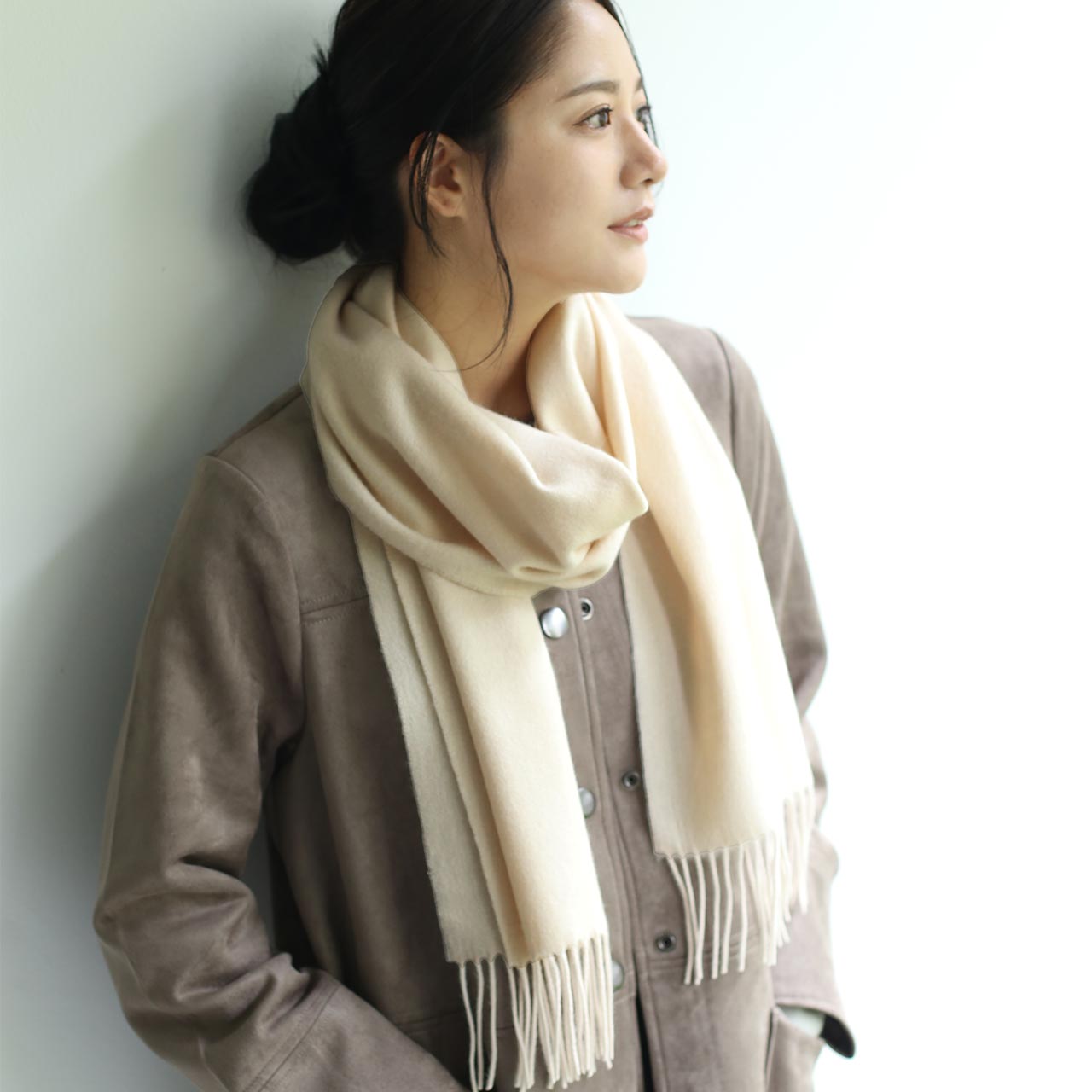 すけ 様 ストール マフラー メンズ カシミヤ ブレンド チェック 無地 厚手