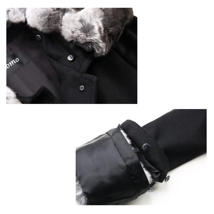 定価30万以上★本物チンチラ★カシミア★ブラックコート★クリーニング済み カシミヤ コート チンチラ レディース コート カシミヤコート カシミヤ