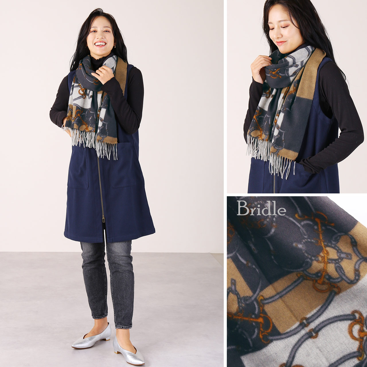 sankyo shokai（三京商会） カシミヤ 100% チェック ストール