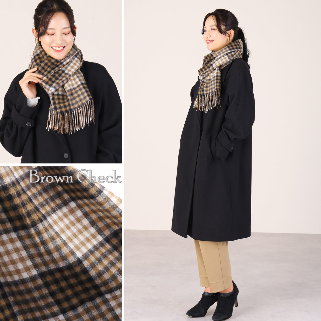 sankyo shokai（三京商会） カシミヤ 100% チェック ストール