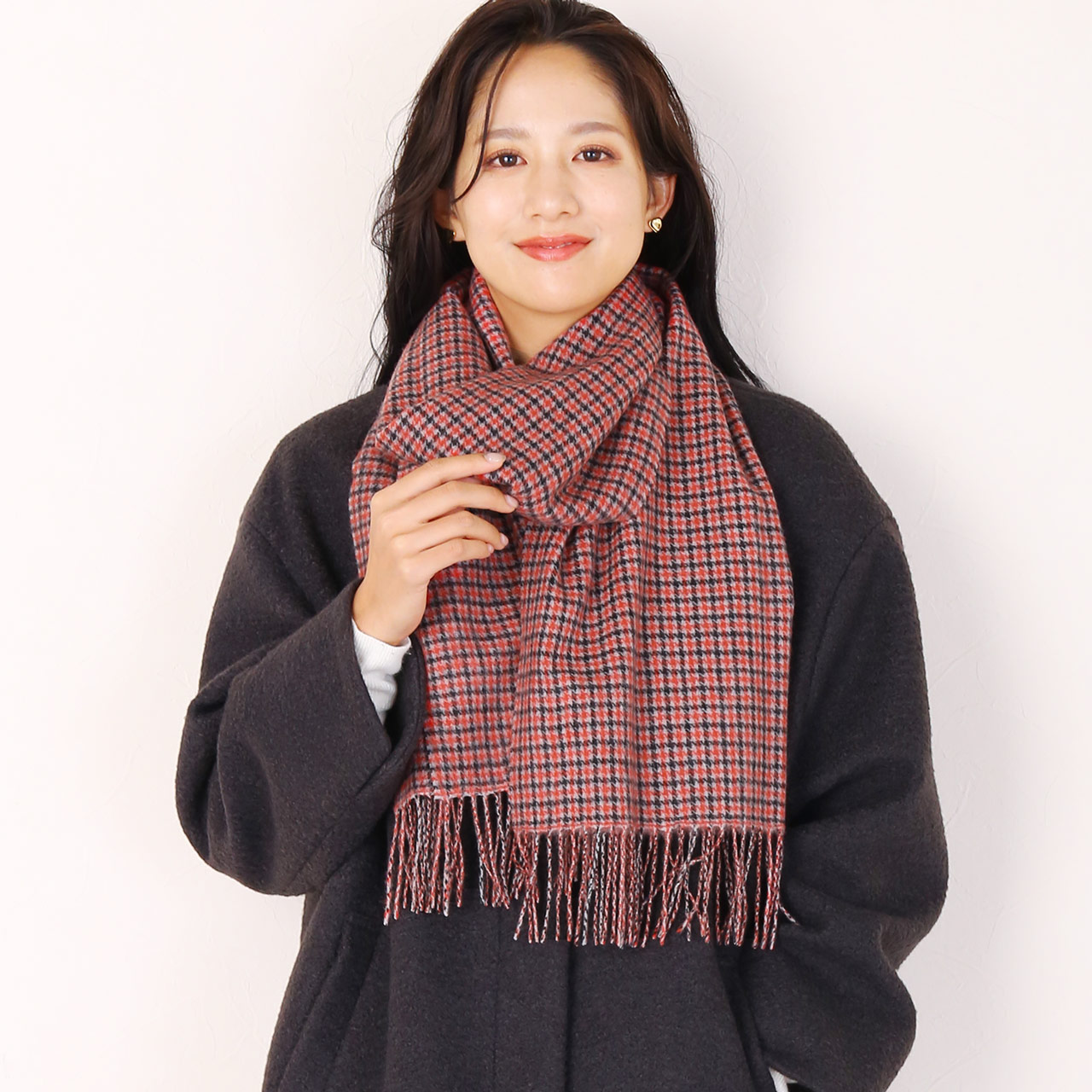 sankyo shokai（三京商会） カシミヤ 100% チェック ストール