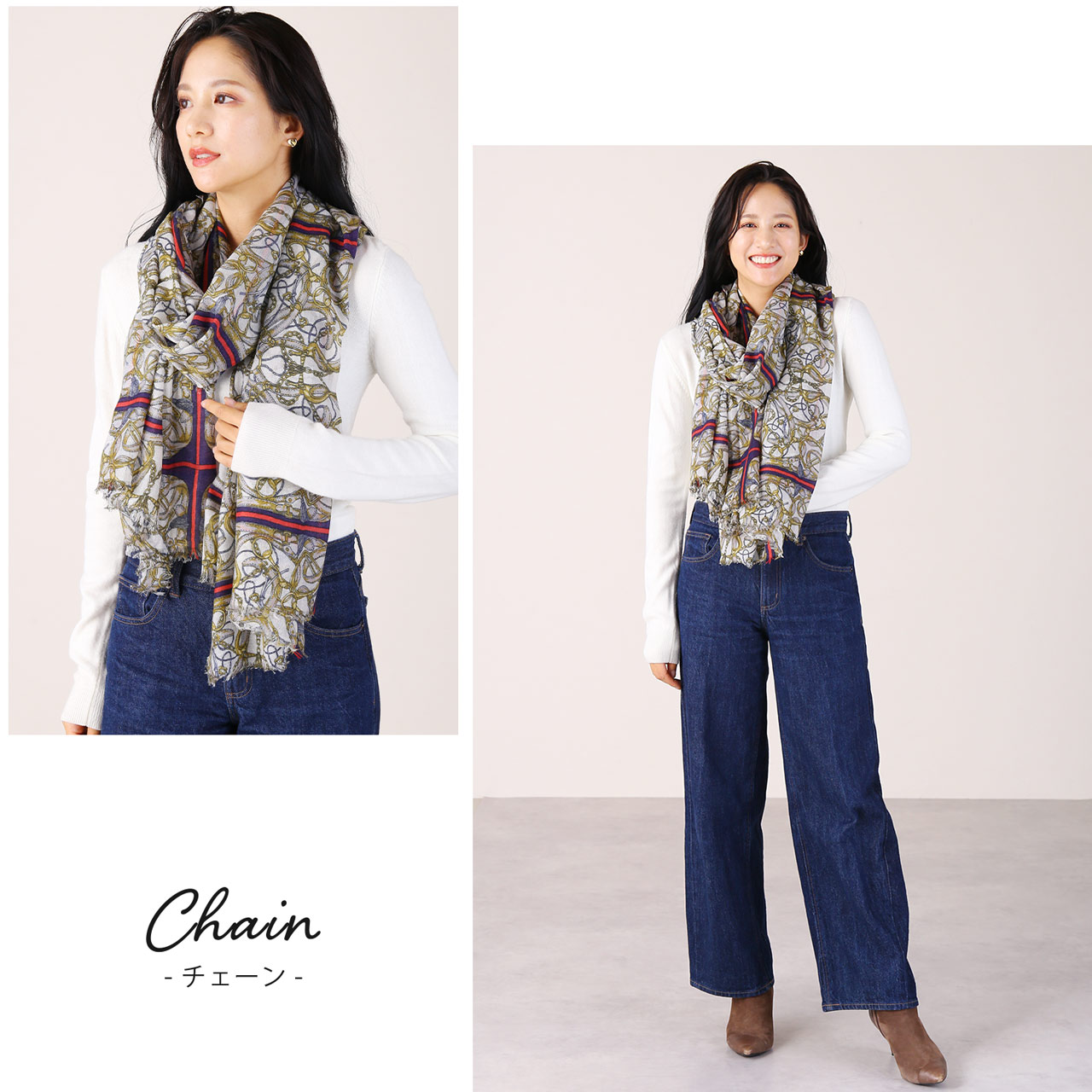 sankyo shokai（三京商会） リネン カシミヤ ストール 薄手 大判