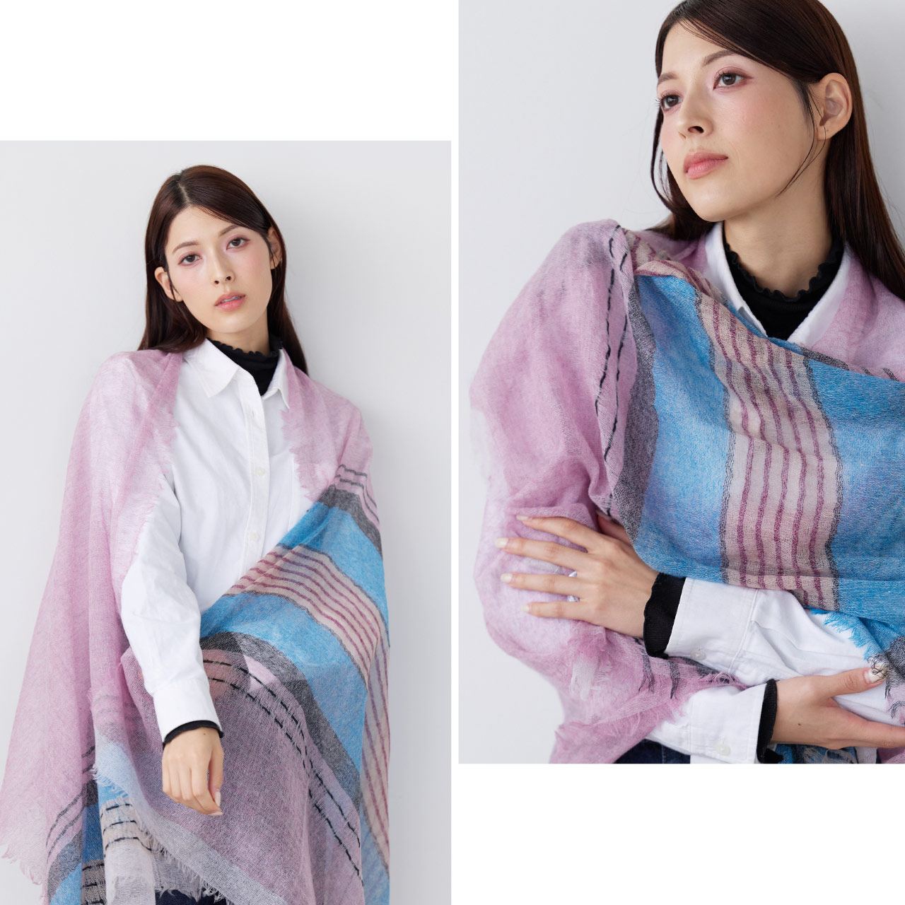 sankyo shokai（三京商会） カシミヤストール カシミヤ100% アルバス