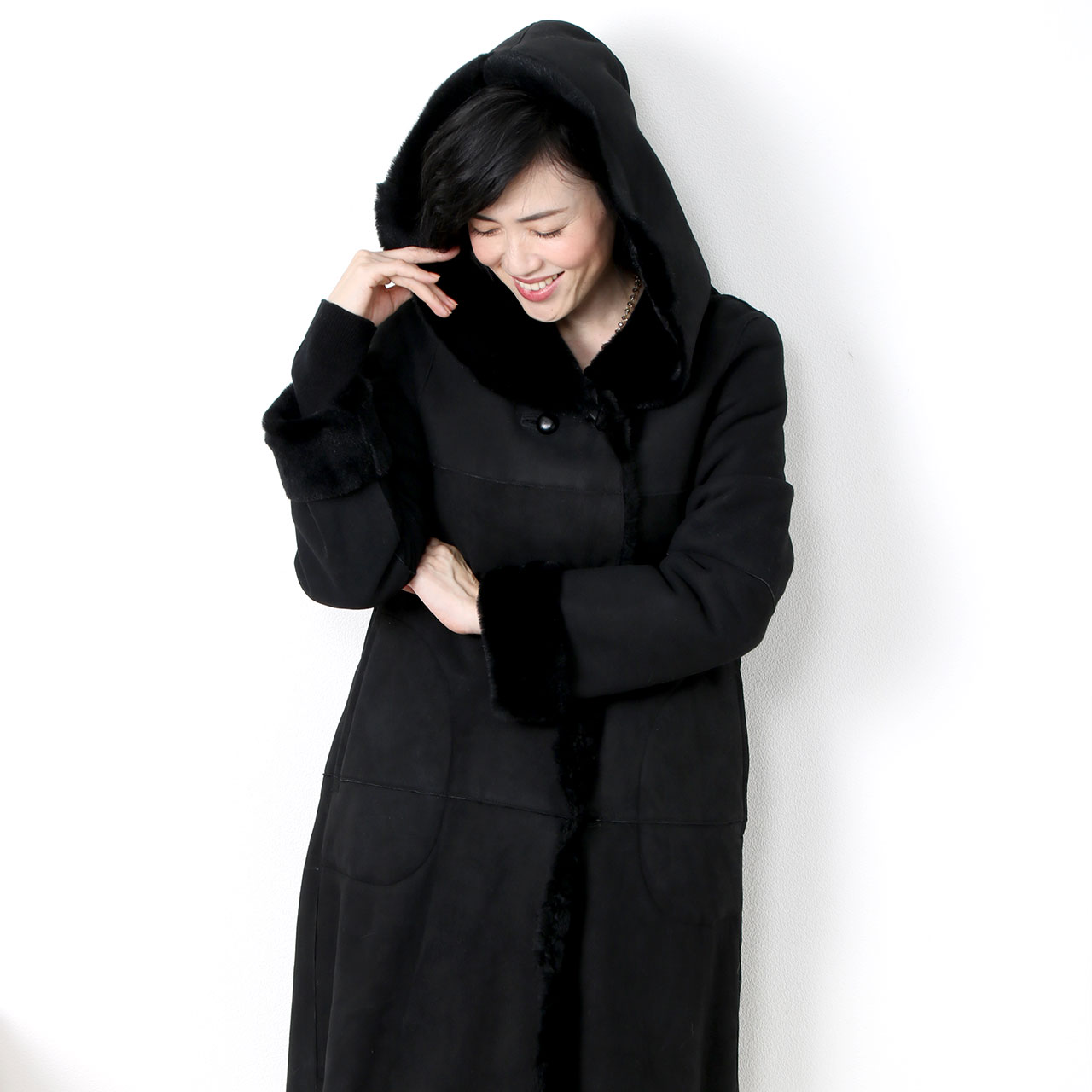 Filomo ［Filomo］フィローモムートン コート Wフェイス フード付き 
