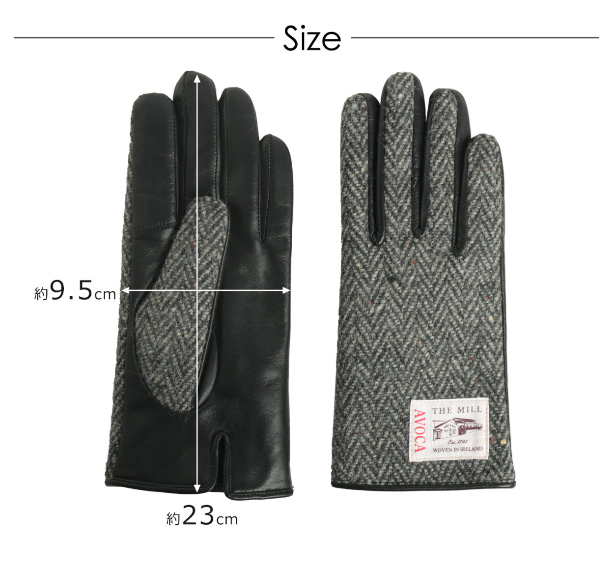 AVOCA ツイード 手袋 グローブ レディース AVOCA [5%offクーポン]AVOCA ツイード 手袋 グローブ レディース